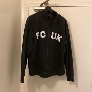 French connection black sweatshirt full zip